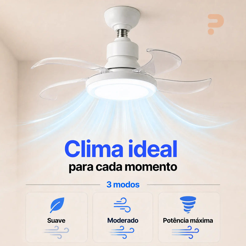 Ventilação do TORNADO 360 em três velocidades